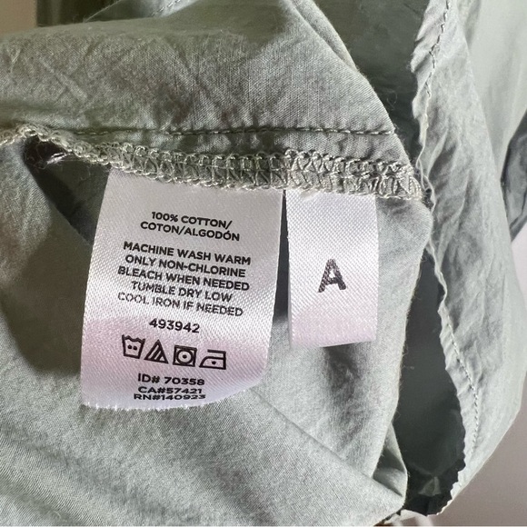 Lou & Grey Split Neck Tunic Top Light Green XS - Picture 9 of 9